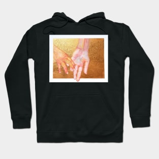 Old Friends Holding Hands Hoodie